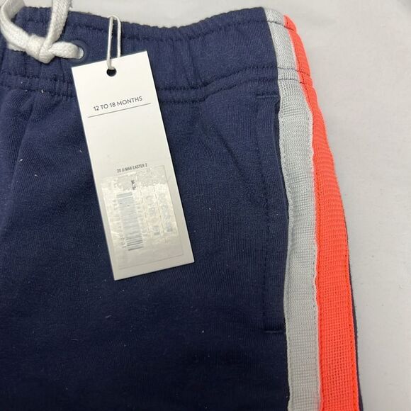 Janie and Jack 100034560 Stripe Knit Short - true navy NWT size 12-18 m - Picture 4 of 11